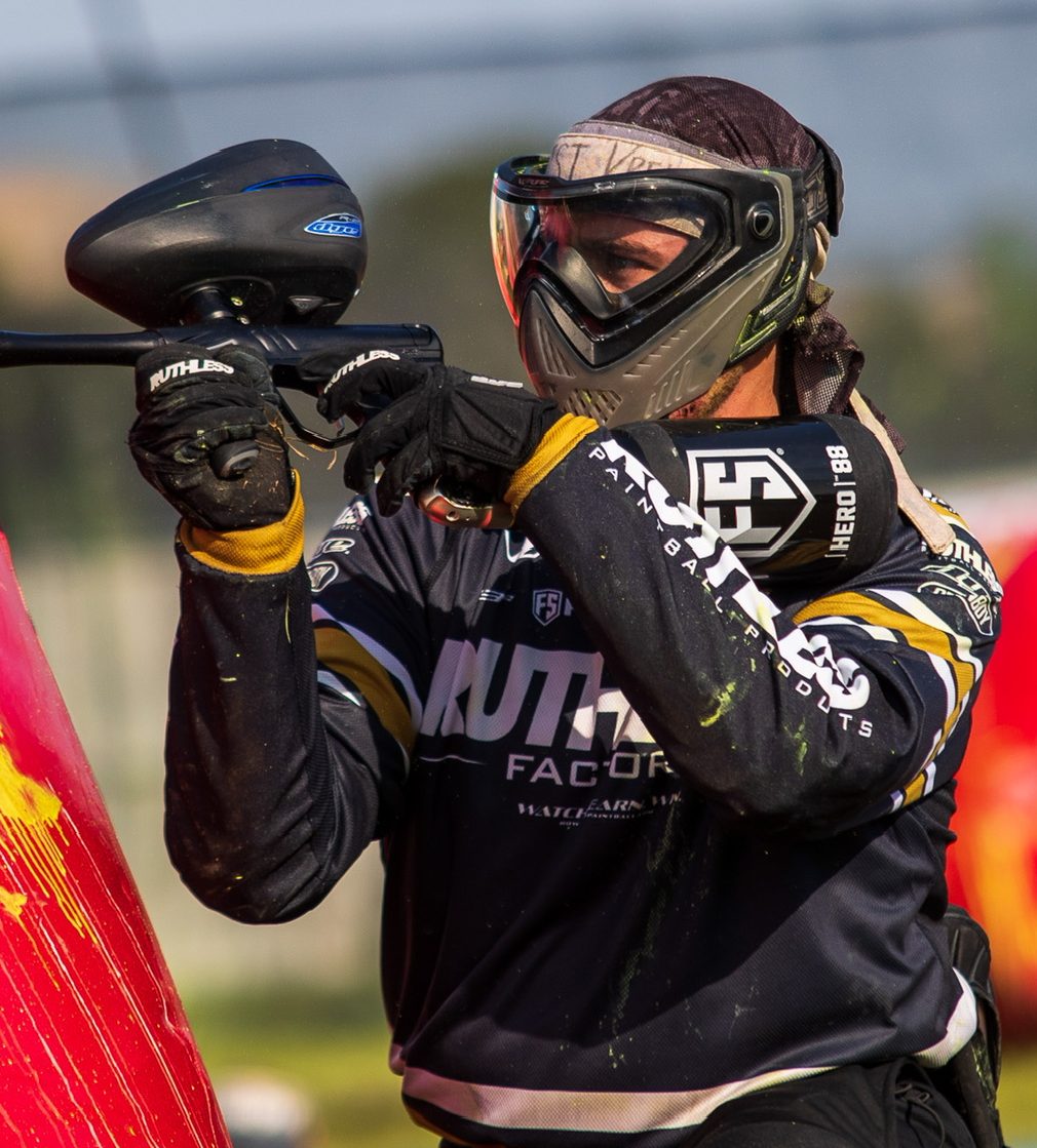Greg Montalvo playing paintball